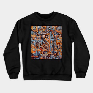 Interlocking Abstract Geometric Figures Dimensions Crewneck Sweatshirt